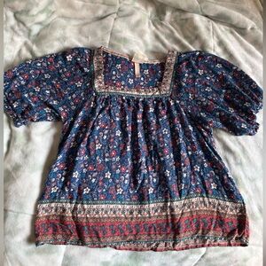 Floral Bohemian Knox Rose Blouse